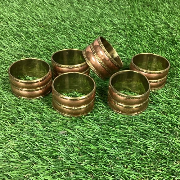 Vintage Other - Vintage Copper & Brass Napkin Rings Set of 6